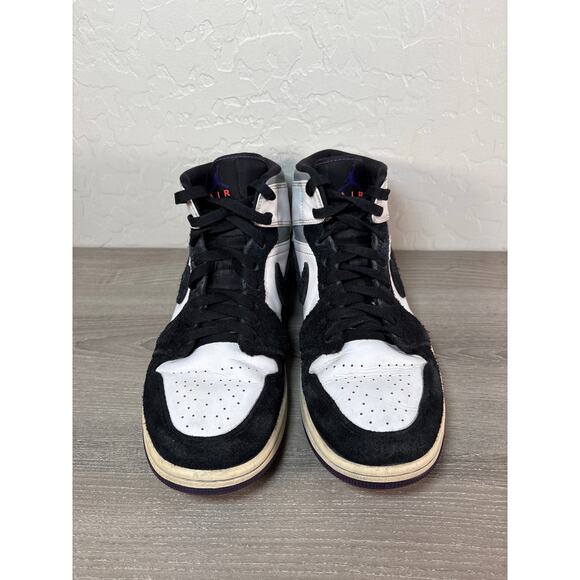 Nike Men’s Air Jordan 1 Mid SE Black Varsity Purple Retro 852542-105 Sz 8.5 - Picture 4 of 9